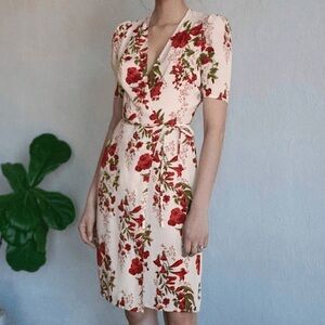 Reformation Laurent Floral Wrap Dress